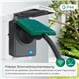 UCOMEN Lot de 4 prises Wi-Fi intelligentes pour l'extérieur - Mesure la consommation d'énergie - Avec télécommande et commande v