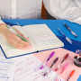 Campus Candy Stylo à bille à encre gel à séchage rapide et résistant à l'eau avec trait de 0,7 mm Bordeaux