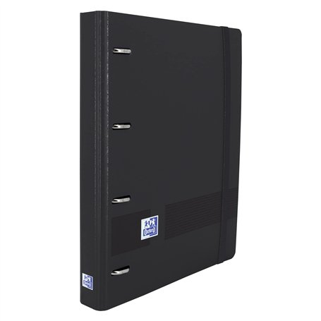 Oxford Live & Go Classeur à 4 anneaux Polyfoam avec caoutchouc