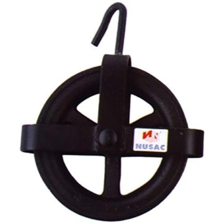 NUSAC Poulie pour puits avec croix 140 mm