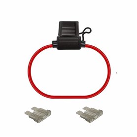 Movilideas 1 porte-fusible pour voiture aérienne résistant à l'eau avec 2 fusibles de 2 ampères.