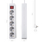 Famatel M258260 Multiprise TT à 5 prises avec interrupteur