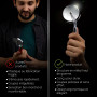 Cready Proslice | Roulette à pizza inox premium | Coupe pizza avec manche antidérapant | Couteau pizza pro | Pizza accessoire | 