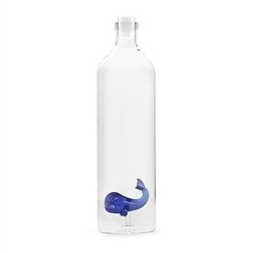 Balvi Bouteille Atlantis Whale Bouteille d'eau Figure fixée à l'intérieur Bouchon de Silicium Borosil
