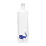 Balvi Bouteille Atlantis Whale Bouteille d'eau Figure fixée à l'intérieur Bouchon de Silicium Borosil
