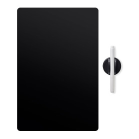 Balvi Tableau frigo Noir Couleur Noir Magnétique avec Un Stylo et Une Gomme Plastique PP 42 x 30 cm