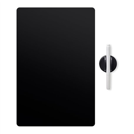 Balvi Tableau frigo Noir Couleur Noir Magnétique avec Un Stylo et Une Gomme Plastique PP 42 x 30 cm