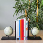 Balvi Serre-Livres Mappamondo avec 2 Globes terrestres Bois
