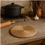 Deco Line Dessous de plat carré en osier marron 20 cm