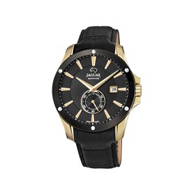 JAGUAR Montre modèle J881 / 1 de la Collection ACAMAR, boîtier 44 mm avec Bracelet en Cuir Noir pour Homme J881/1 JAGUAR Montre modèle J881 / 1 de la Collection ACAMAR
