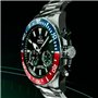 7 mm Noir avec Bracelet en Acier pour Homme