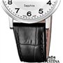 Montre FESTINA pour Homme F20012/5 Swiss Made Boîtier en Acier Inoxydable Gris Bracelet en Cuir Noir
