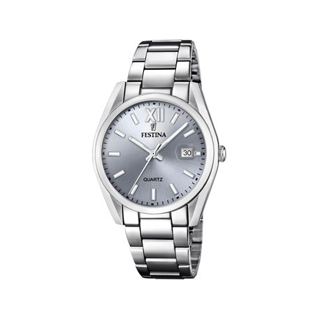 Montre FESTINA pour Homme F20683/1 Acero Clasico Boîtier en Acier Inoxydable Gris Bracelet en Acier Inoxydable Gris