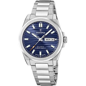 Festina Montre Swiss Made pour Homme F20073/2 Swiss Made Dune Boîtier en Acier Inoxydable Gris Bracelet en Acier Inoxydable Gris