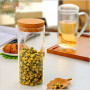 Lot de 2 bouteilles de 300 ml en verre transparent vides avec bouchon en liège - Rechargeable pour aliments secs - Bocaux de con