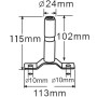 Ryme Automotive Support rotatif DIN 14620 · Base vissée · Connecteur avec câblage inclus