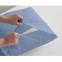Degrees Home Premium - Parure de lit 135x200 - Drap Housse 135x200 - Drap Plat 135x200-2 taies d'oreiller 70x50, Bleu Clair