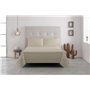 Degrees Home - Parure de lit 4 pièces - Drap Housse réglable, Dessus et taie d'oreiller - Microfibre Polyester Lit 180 cm, Beige