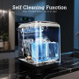 Aigostar Chill - Machine a Glacons 1.5L, 130W Machines à Glaçons à Double Couvercle, 9 Glaçons en 6 Mins, 12kg/24h, 2 Tailles de