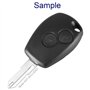 OcioDual Coque Clé 2 Boutons Compatible avec Dacia Logan Sandero Duster Lodgy, Boitier de Remplacement Voiture, Télécommande san
