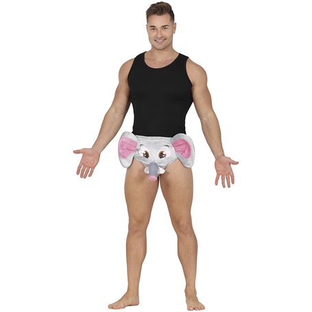 FIESTAS GUIRCA | Slip Éléphant - Calzoncillo Amusant pour Enterrement de Vie de Garçon et Fêtes - Accessoire de Costume pour Bac