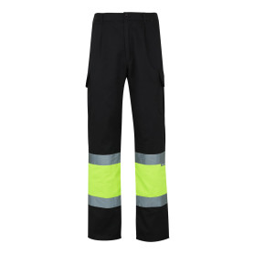 VELILLA 157 Pantalon multipoches bicolore haute visibilité Noir/jaune fluo Taille M