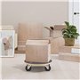 Well Home Chariot de Transport Rond Ø38 cm avec Base antidérapante Noire