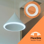 HALOTEC Câble de tuyau rond en PVC 2 x 0,75 mm² Blanc intérieur rouge/noir 25 m Type 03VV-F Câble double en cuivre flexible Cord