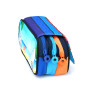 office box Colorline Trousse triple design avec grands compartiments intérieurs avec fermeture éclair individuelle, multicolore,