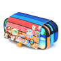office box Colorline Trousse triple design avec grands compartiments intérieurs avec fermeture éclair individuelle, multicolore,
