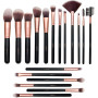Nestling Lot de 18 pinceaux de maquillage de qualité supérieure pour visage et yeux Doré