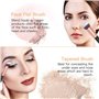 Nestling Lot de 18 pinceaux de maquillage de qualité supérieure pour visage et yeux Doré