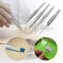 A2ZWORLD Kit de 4 pinces de précision multifonction | bout droit/large/45° et pointe d'action inverse pour laboratoires industri
