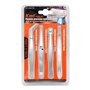 A2ZWORLD Kit de 4 pinces de précision multifonction | bout droit/large/45° et pointe d'action inverse pour laboratoires industri