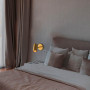 B·LED BARCELONA LED BarcelonaLED Applique Murale Spot Réglable avec Prise de Câble et Interrupteur Lampe de Lecture Douille Doré
