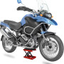 DURHAND Plateforme élévatrice à Ciseaux avec Support pour Moto avec Hauteur réglable, Charge 500 kg 41,5 x 23,5 x 10-37 cm Noir 