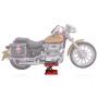 DURHAND Plateforme élévatrice à Ciseaux avec Support pour Moto avec Hauteur réglable, Charge 500 kg 41,5 x 23,5 x 10-37 cm Noir 
