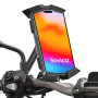 Support Telephone Moto Scooter Fixation de retroviseur en Aluminium 360° valable pour Les Telephones Portables jusqu'a Un ecran