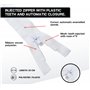 DOJA Barcelona | Fermeture Eclair 50 cm Blanche | Pack 10 Fermeture Eclair Séparable #5 | Curseur Automatique | Dent Plastique |
