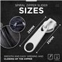DOJA Barcelona | Curseur Fermeture Eclair | Pack 30 Curseur Blanc N°3 | 25mm Long | Tirette Fermeture Eclair Metal | Couture Acc