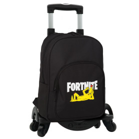 Sac à dos école Fortnite Crazy Banana + chariot Toybags avec 4 roulettes pivotantes - 2 poches principales et poche avant - poch