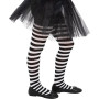Collant Halloween Femme. Collants Noirs À Rayures Blanches Ou Collants. Collants Tayas Pour Costumes D'Halloween. Accessoires Ou