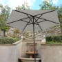 Yaqor Tissu parasol 6 tiges 3 mètres blanc. Pièce de rechange pour parasol 6 baleines 3 mètres résistant et épais. Pièce de rech
