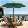 Yaqor Tissu parasol 6 baleines 3 mètres. Remplacement parasol 6 tiges 3 mètres résistant et épais. Remplacement parasol 3 m 6 ti