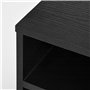 HOMCOM Meuble pour imprimante à 2 niveaux avec 3 compartiments Style moderne pour chambre, bureau, salon 47 x 40 x 22,5 cm Noir