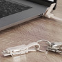 Mars Gaming MCA-ECO, Pack 2x Câbles de Charge ECO Fibre de Blé, Câble USB 1m + Câble Porte-Clés Magnétique, Transfert de Données