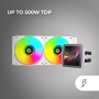 Mars Gaming ML-VISIONPRO240, Refroidissement Liquide AIO, TDP 500W, 2x Ventilateurs ARGB 120mm FDB avec Noyau en Cuivre et Alumi