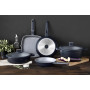 MasterPRO Indigo Ensemble de 2 Sarnswers de 20 et 24 cm - fabriqués en aluminium fondu - Pfluon Interior 2 Capes Antiadhérent - 