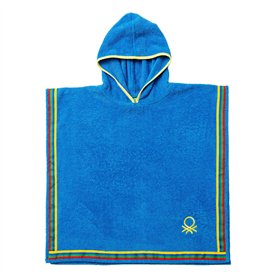 UNITED COLORS OF BENETTON. Peignoir pour enfant 7-14 ans 380 g/m² 100 % coton bleu