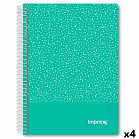 Cahier Imprex Vert A5 80 Volets (4 Unités)